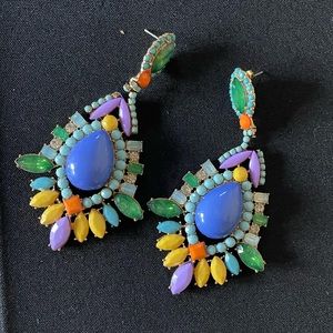Chandelier earrings multi colored